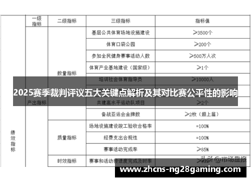 2025赛季裁判评议五大关键点解析及其对比赛公平性的影响